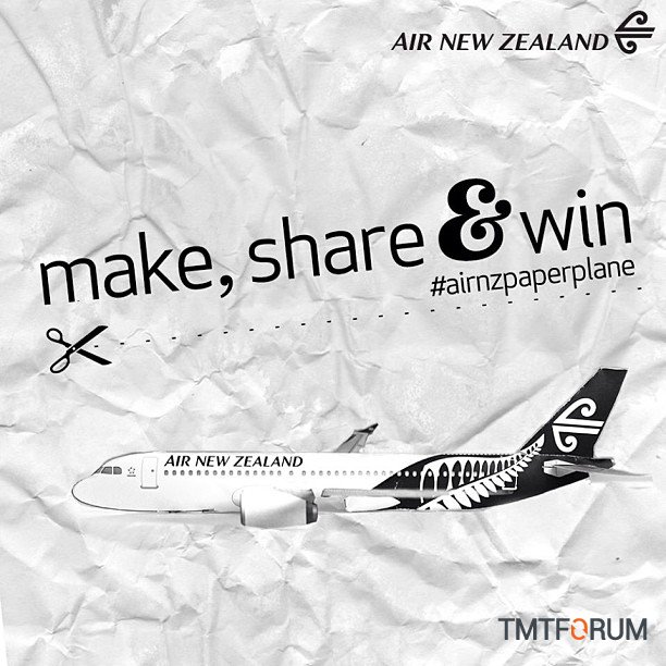 4个新西兰航空社会化媒体UGC案例分析-A320纸膜大赛