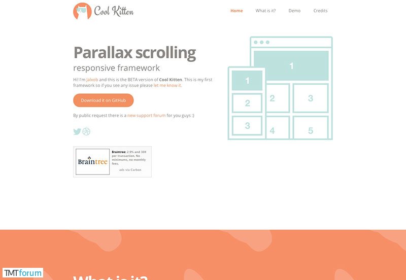 Cool Kitten: A parallax scrolling responsive framework