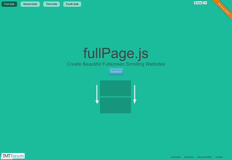 fullPage.js One Page Scroll Sites